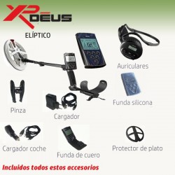 XP Deus Oro plato elíptico HF con auriculares Ws4