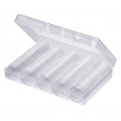 Estuche plástico para guardar monedas 100 Und