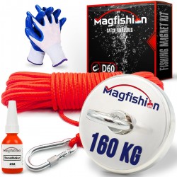 Kit Fishing Magnet (Imán Neodimio 160 KG)