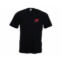 Camiseta negra Xp manga corta en algodón