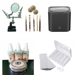 Kit completo Limpieza monedas con maquina ultrasonica y estuche