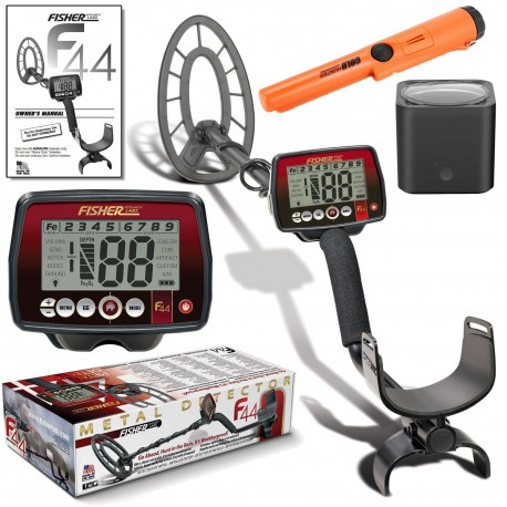 Detector de metales Fisher F44 + Pinpointer + Limpieza monedas