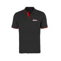 Polo negro XP con detalles en rojo