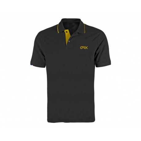 Polo negro ORX con detalles en dorado